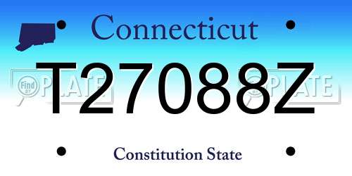 T27088Z Connecticut License Plate