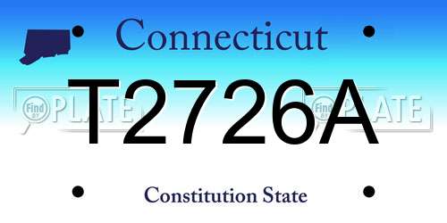 T2726A Connecticut License Plate