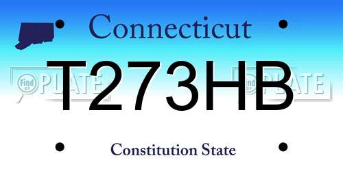 T273HB Connecticut License Plate