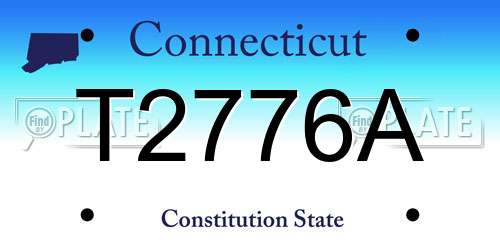 T2776A Connecticut License Plate