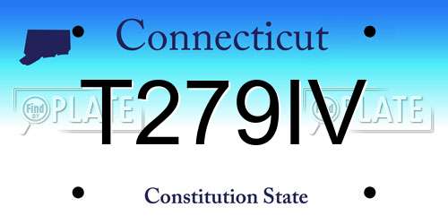 T279IV Connecticut License Plate