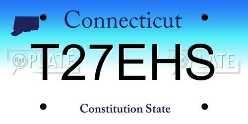 T27EHS Connecticut License Plate