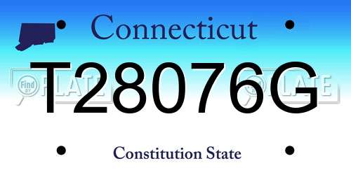 T28076G Connecticut License Plate