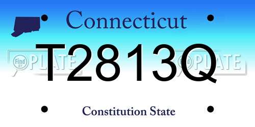 T2813Q Connecticut License Plate
