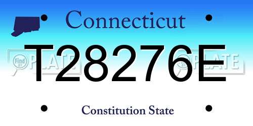 T28276E Connecticut License Plate