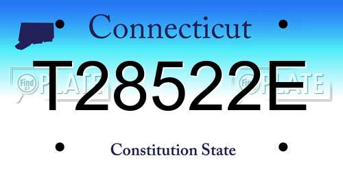 T28522E Connecticut License Plate