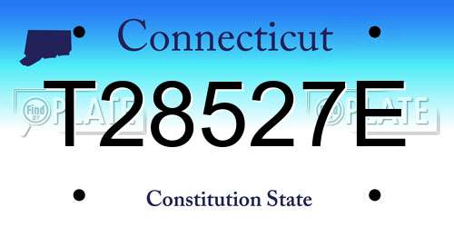 T28527E Connecticut License Plate