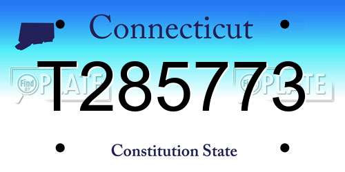 T285773 Connecticut License Plate