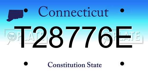 T28776E Connecticut License Plate