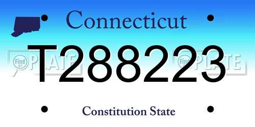 T288223 Connecticut License Plate