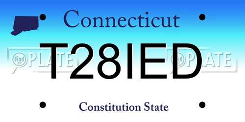 T28IED Connecticut License Plate