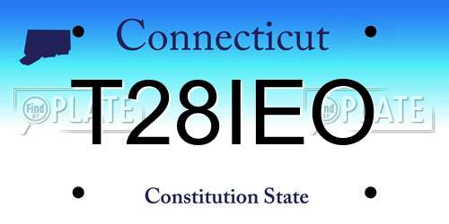 T28IEO Connecticut License Plate