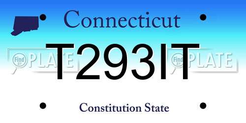 T293IT Connecticut License Plate