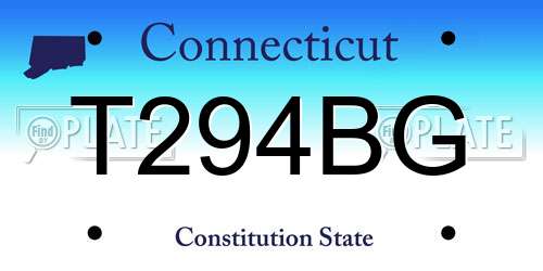 T294BG Connecticut License Plate