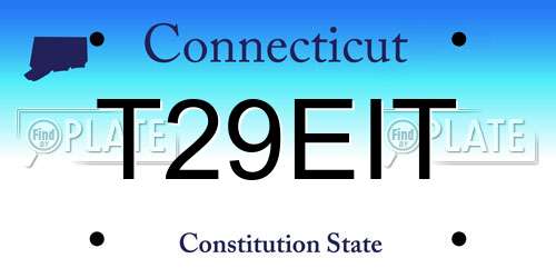 T29EIT Connecticut License Plate