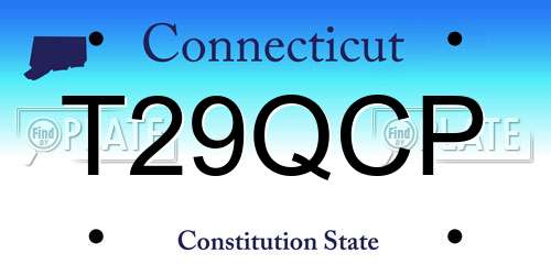 T29QCP Connecticut License Plate