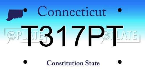 T317PT Connecticut License Plate
