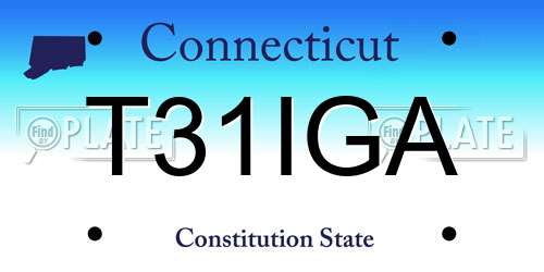 T31IGA Connecticut License Plate