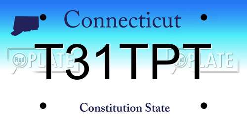 T31TPT Connecticut License Plate