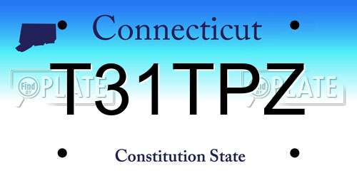 T31TPZ Connecticut License Plate