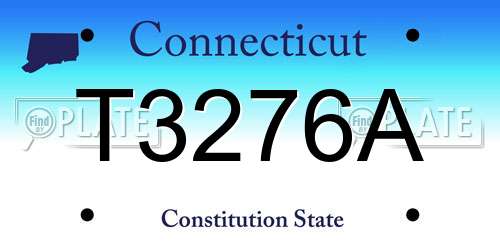 T3276A Connecticut License Plate