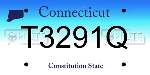 T3291Q Connecticut License Plate