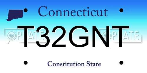 T32GNT Connecticut License Plate