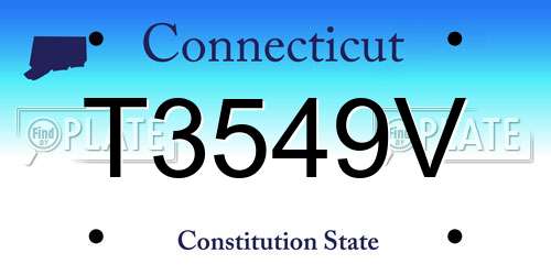 T3549V Connecticut License Plate