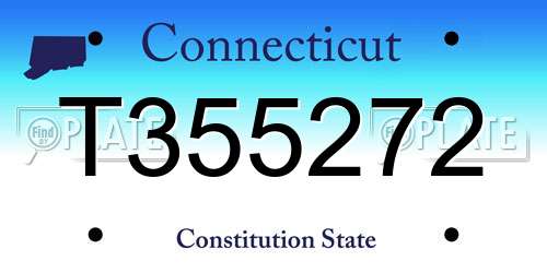 T355272 Connecticut License Plate