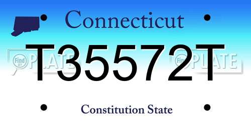 T35572T Connecticut License Plate