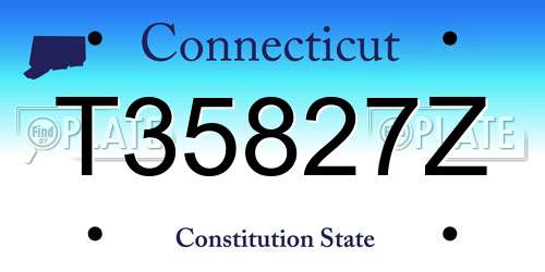 T35827Z Connecticut License Plate