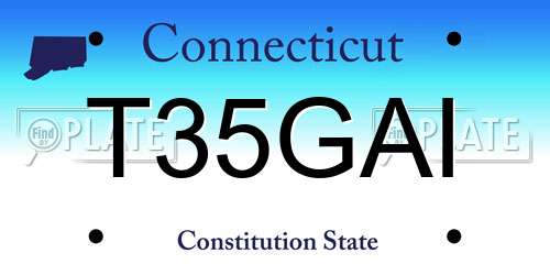 T35GAI Connecticut License Plate