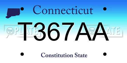 T367AA Connecticut License Plate