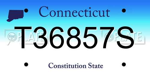 T36857S Connecticut License Plate
