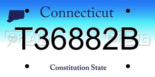 T36882B Connecticut License Plate