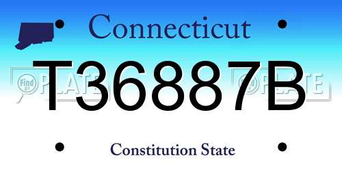 T36887B Connecticut License Plate