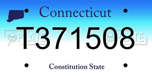 T371508 Connecticut License Plate
