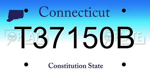 T37150B Connecticut License Plate