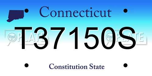 T37150S Connecticut License Plate