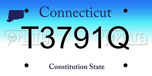 T3791Q Connecticut License Plate