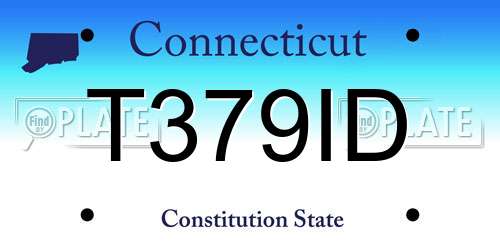 T379ID Connecticut License Plate