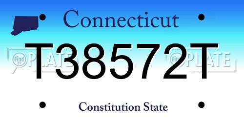 T38572T Connecticut License Plate