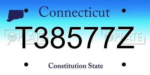 T38577Z Connecticut License Plate