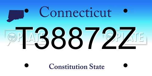 T38872Z Connecticut License Plate
