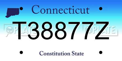 T38877Z Connecticut License Plate