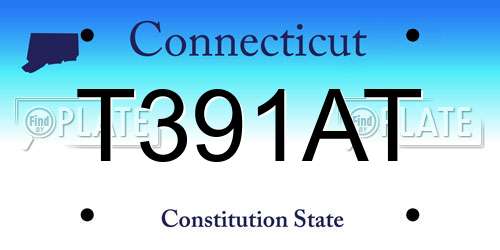 T391AT Connecticut License Plate