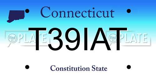 T39IAT Connecticut License Plate