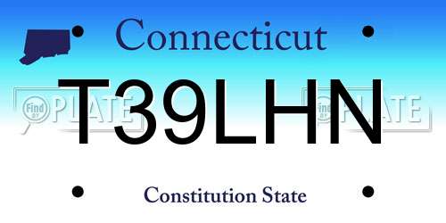 T39LHN Connecticut License Plate