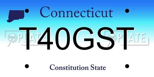 T40GST Connecticut License Plate