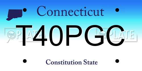 T40PGC Connecticut License Plate